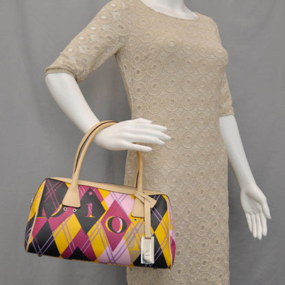 Christian Dior Coated Canvas Argyle Golf Satchel 2 of 8