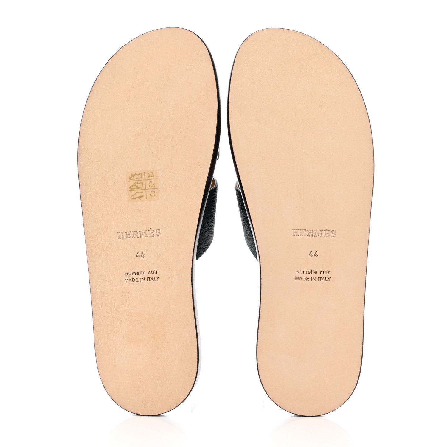 Hermes Epsom Mens Izmir Sandals 44 Marine 5 of 9