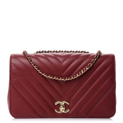 Chanel Calfskin Chevron Quilted Small Statement Flap Red 1 of 11