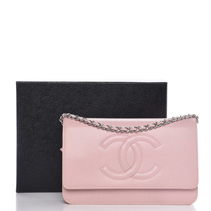 Chanel Caviar Timeless CC Wallet On Chain WOC Pink 9 of 9