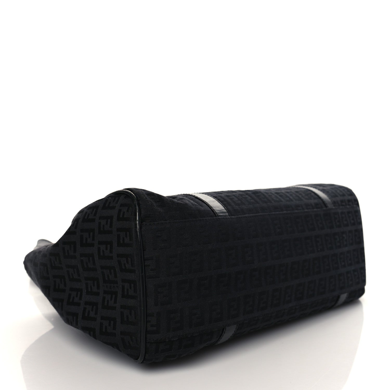 Fendi Zucchino Vitello Shoulder Bag Black 3 of 8