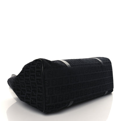 Fendi Zucchino Vitello Shoulder Bag Black 3 of 8