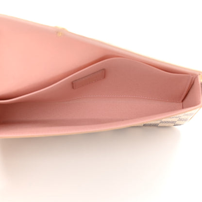Louis Vuitton Damier Azur Pochette Felicie Chain Wallet Rose Ballerine 5 of 10