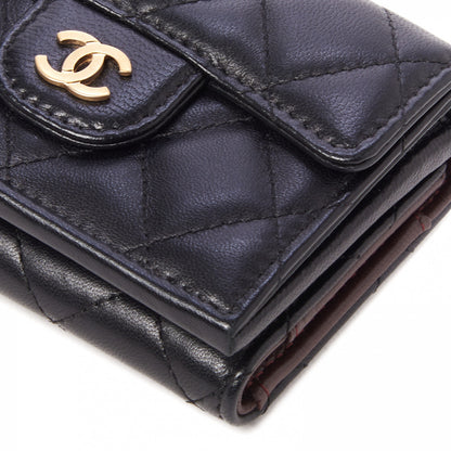 Chanel Lambskin Quilted Double Flap Wallet Black 4 of 9