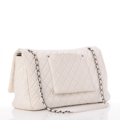 Chanel Calfskin Quilted XXL Travel Flap Bag White 3 of 12