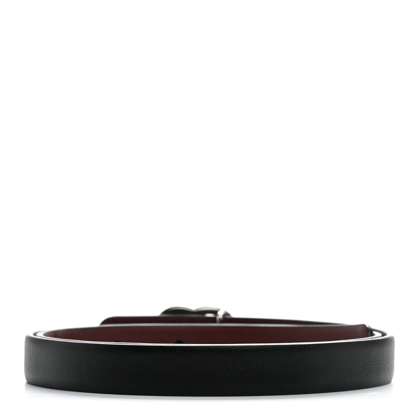 Calfskin CC Reversible Belt 70 28 Black Burgundy
