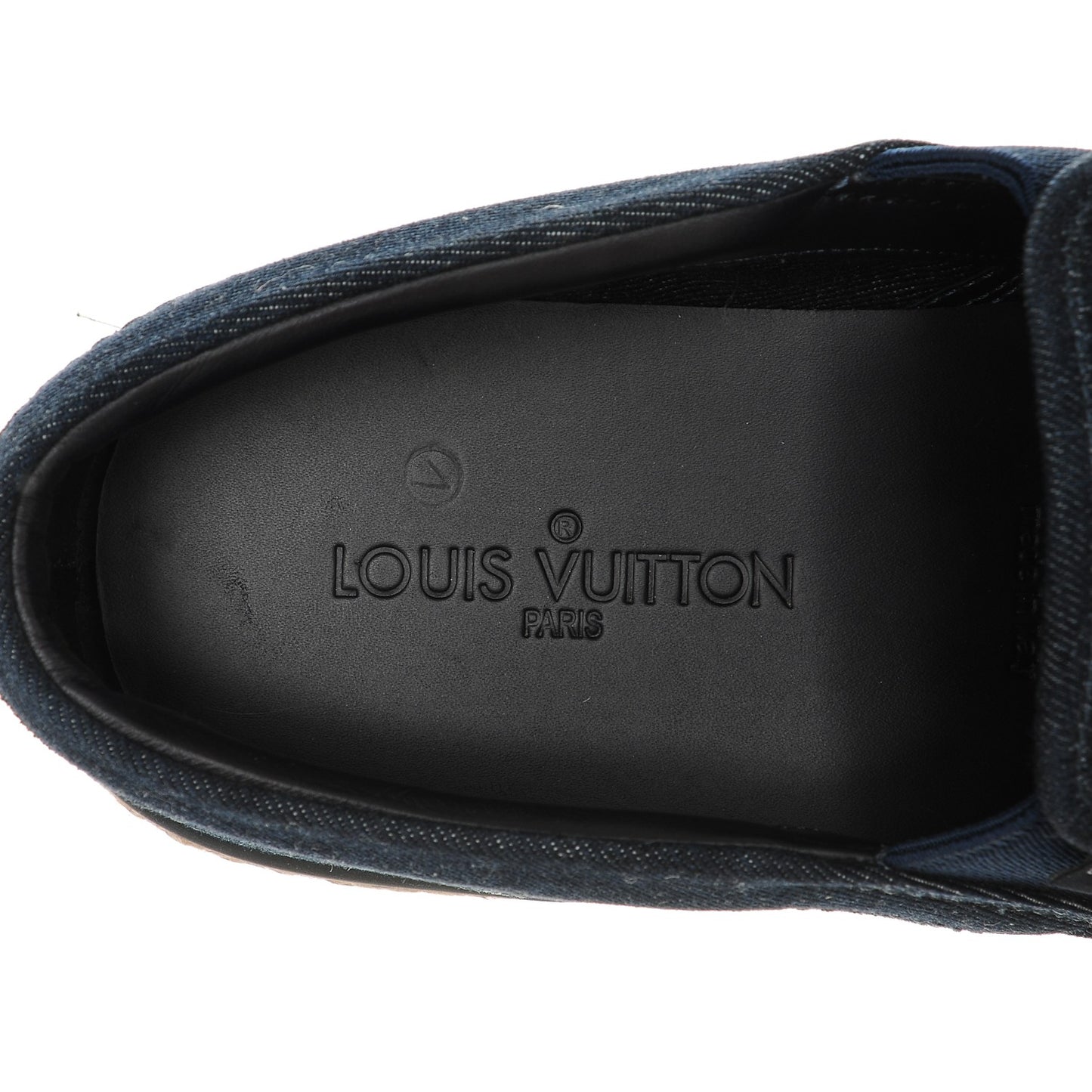 Mens Denim Damier Coconut Grove Slip On 10 Marine