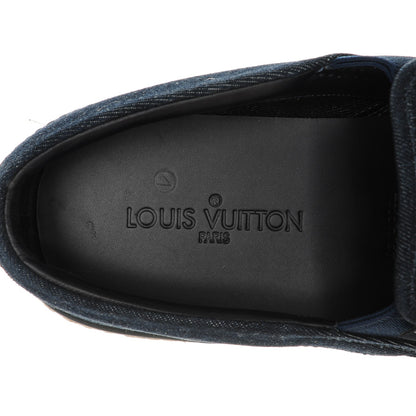 Louis Vuitton Mens Denim Damier Coconut Grove Slip On 10 Marine 7 of 8
