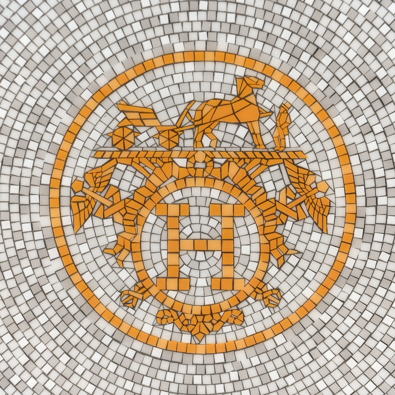 Hermes Porcelain Mosaique au 24 Dessert Plate Set of 2 3 of 5