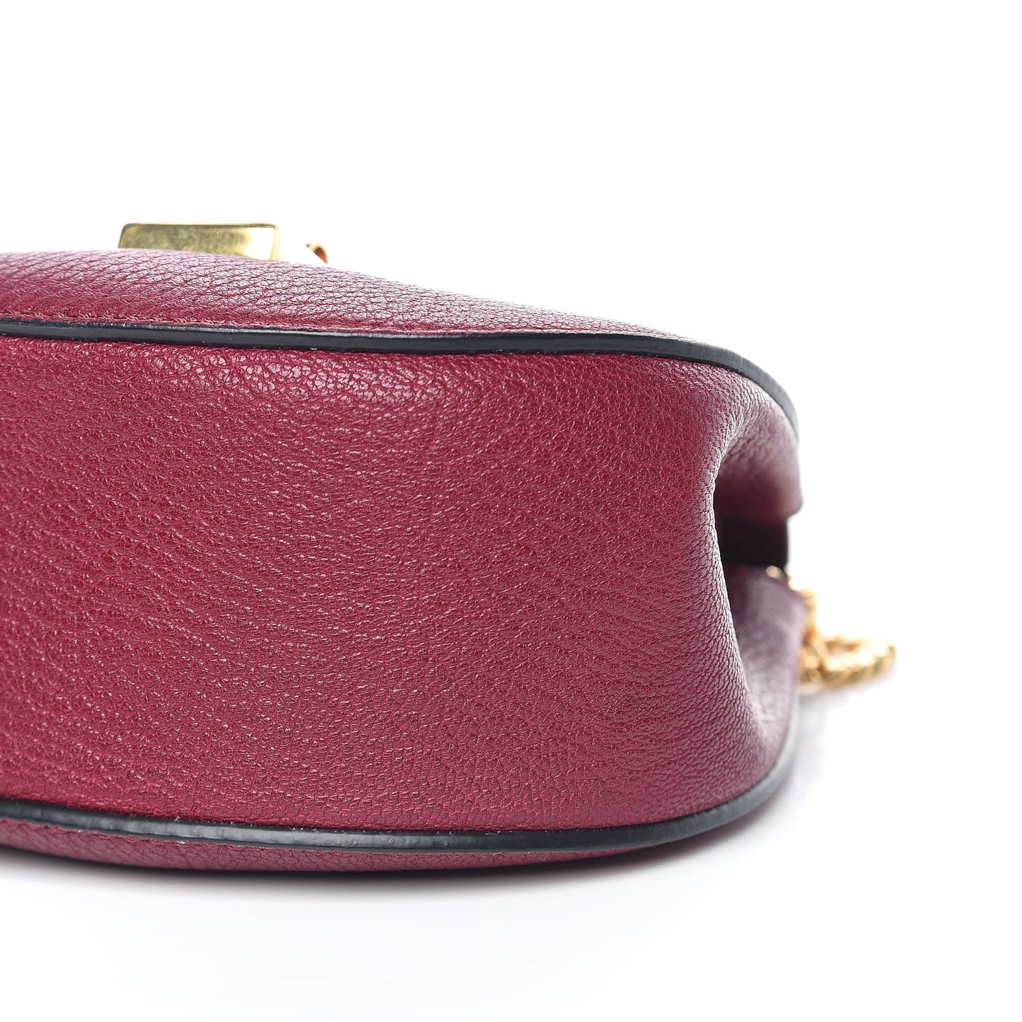 Grained Lambskin Nano Drew Shoulder Bag Wine Purple