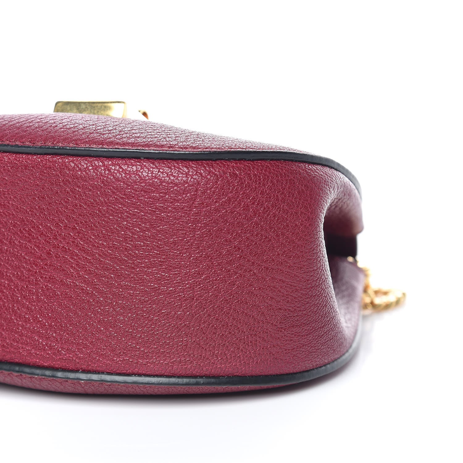 Chloe Grained Lambskin Nano Drew Shoulder Bag Wine Purple 6 of 9