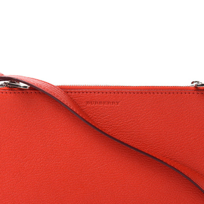 Burberry Grainy Goatskin Triple Zip Crossbody Bag Bright Red 10 of 10