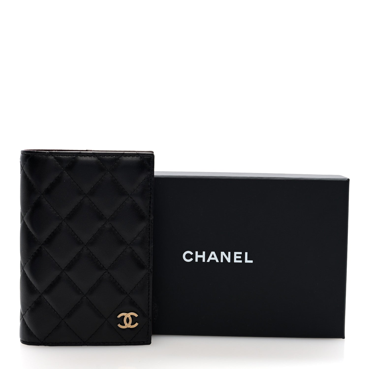 Chanel Lambskin Quilted Passport Holder Black 6 of 6
