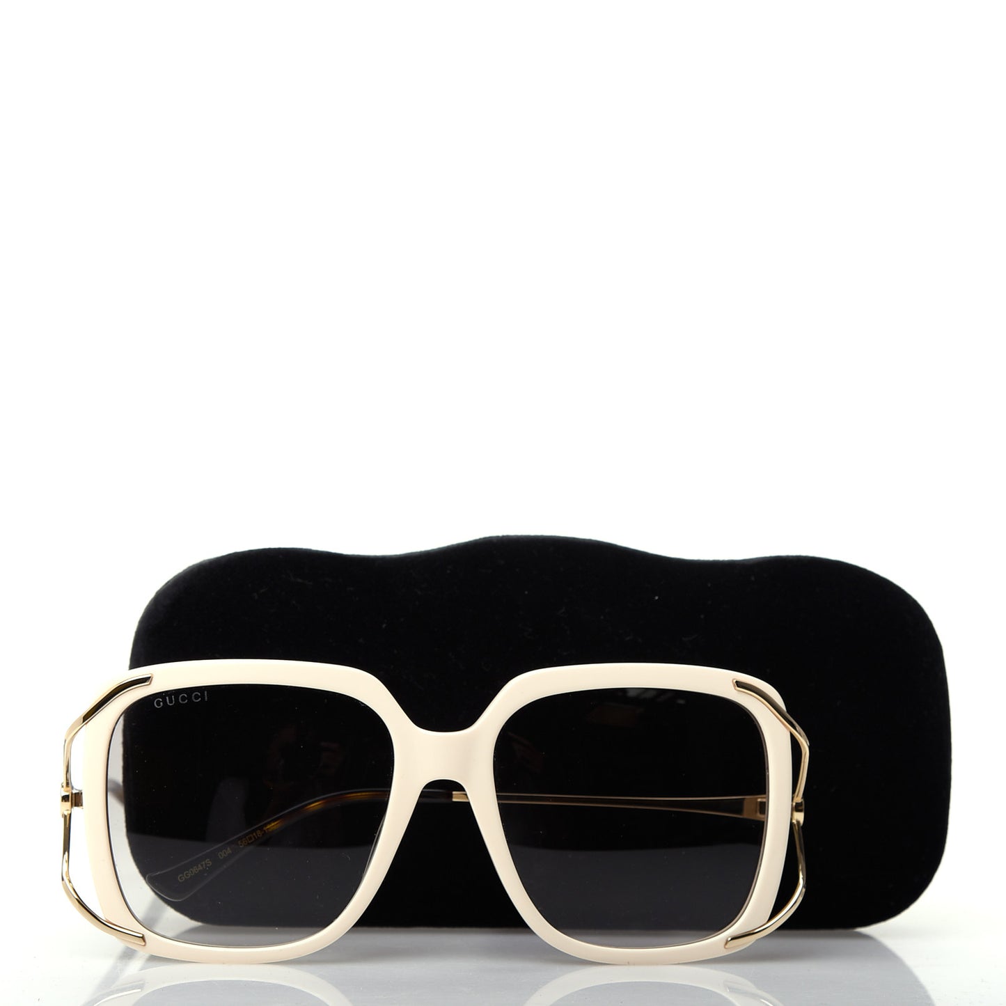 Acetate Butterfly Sunglasses GG0647S Ivory Gold