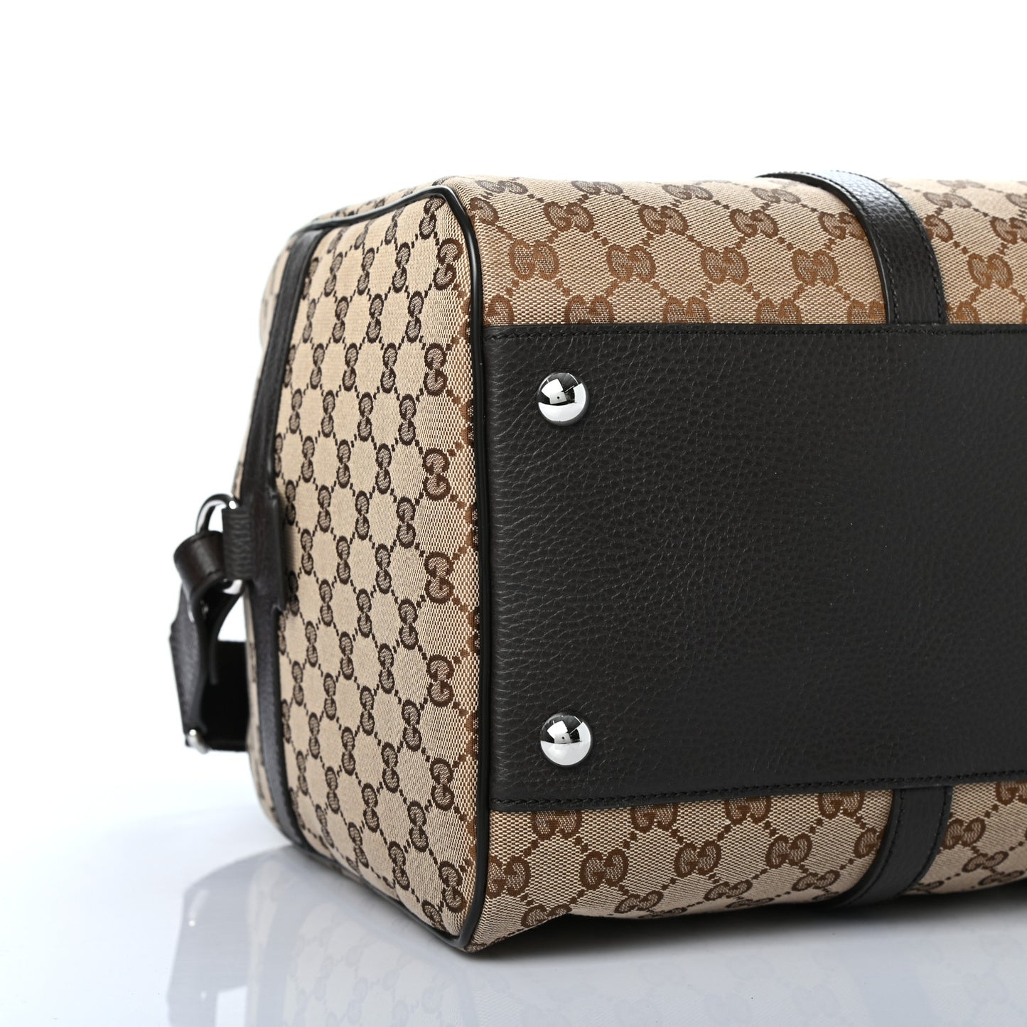 Monogram Dollar Calfskin Boston Duffle Bag Beige Ebony Testa di Moro Marrone Scuro
