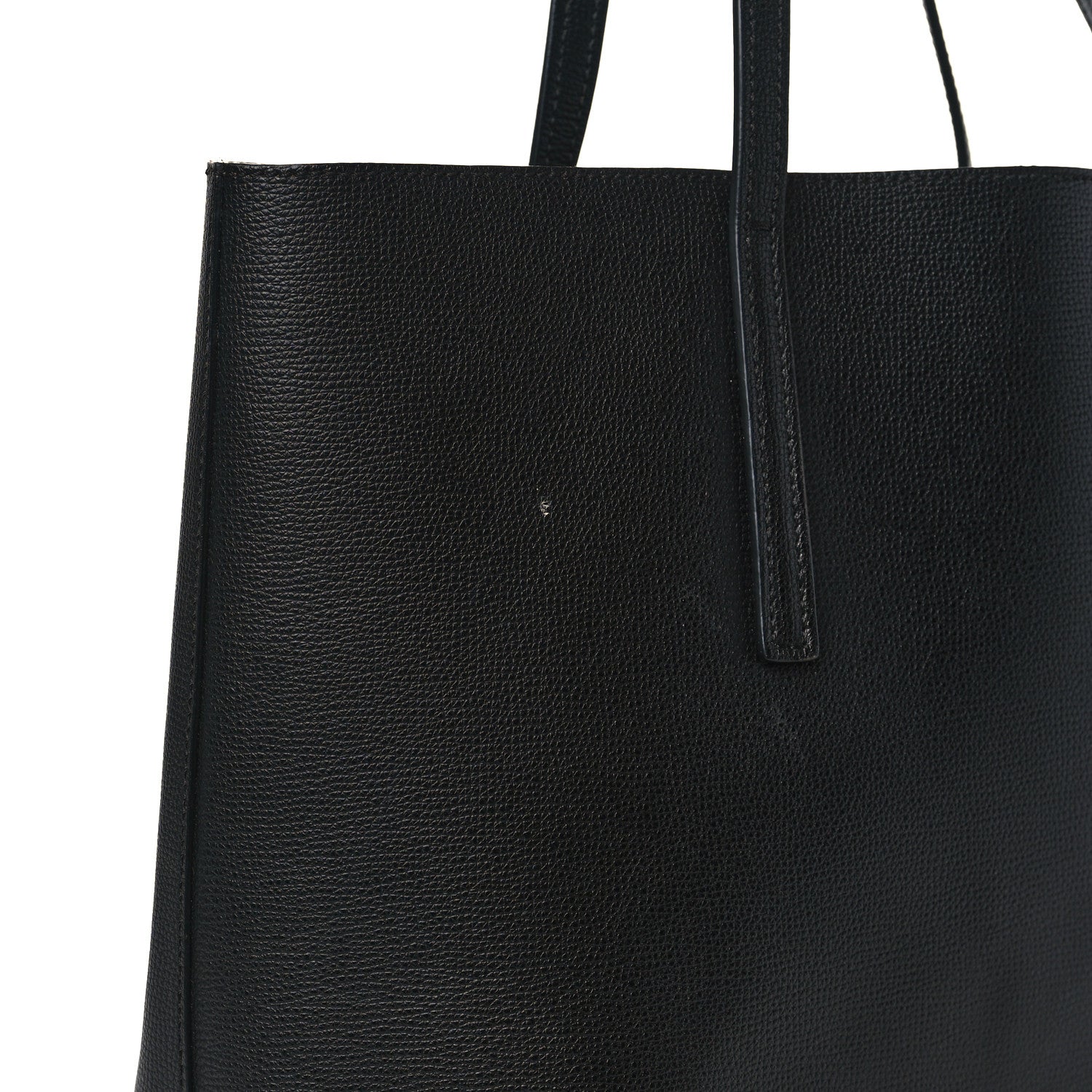 Fendi Vitello Vienna Enamel F is Fendi Shopping Tote Black Taupe 12 of 14