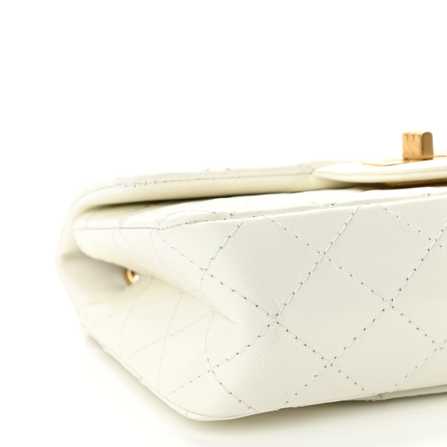 Chanel Aged Calfskin Quilted 2.55 Reissue Mini Flap White 9 of 10