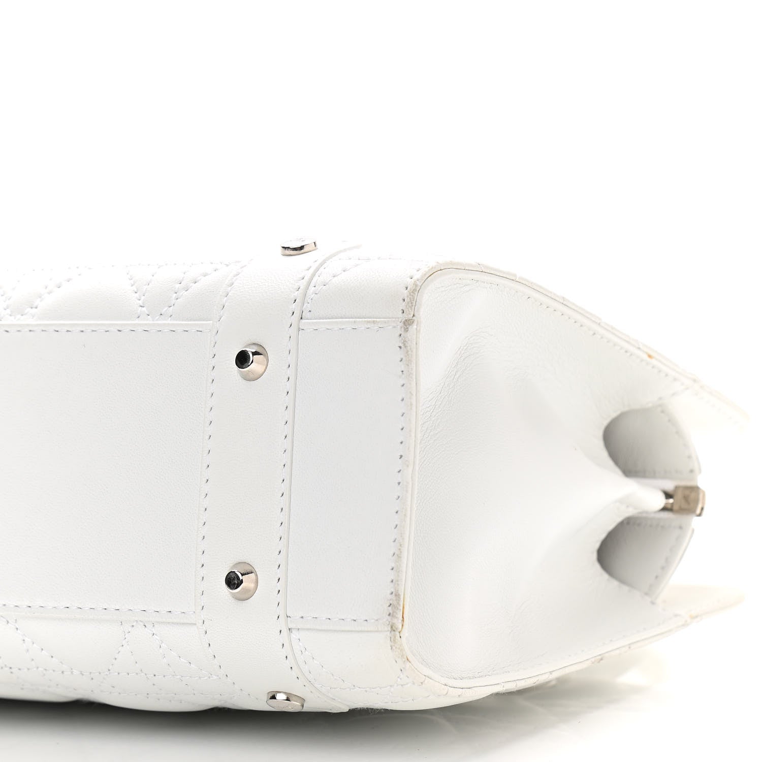 Christian Dior Lambskin Cannage Soft Lady Dior East West White 9 of 12