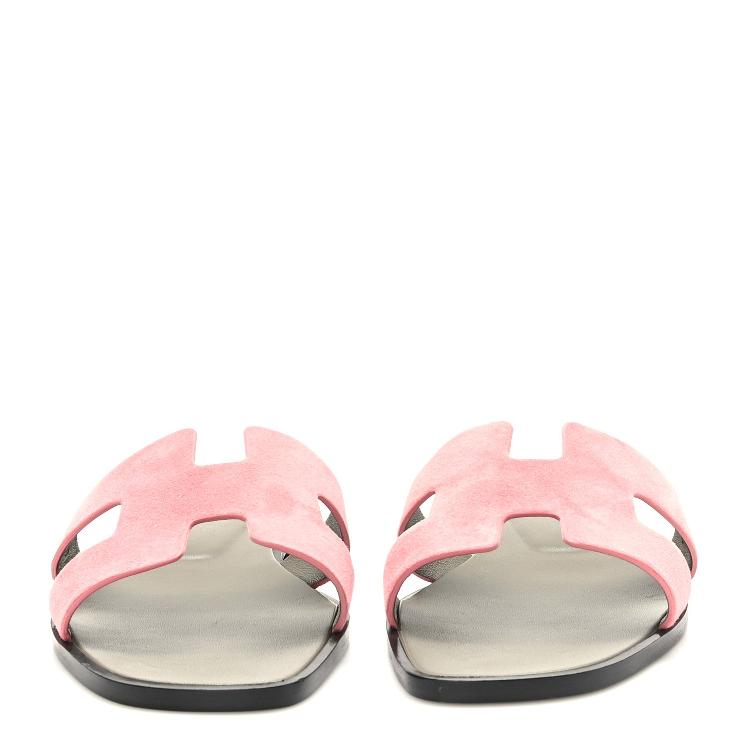 Hermes Suede Goatskin Oran Sandals 39.5 Rose Du Desert 2 of 8