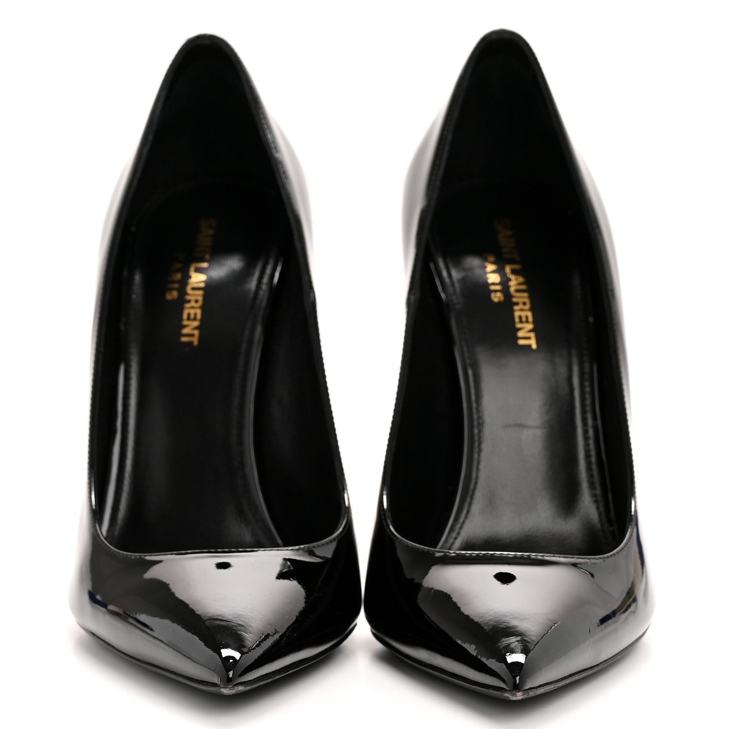 Saint Laurent Patent Opyum 110 Pumps 39.5 Black Gold 3 of 10