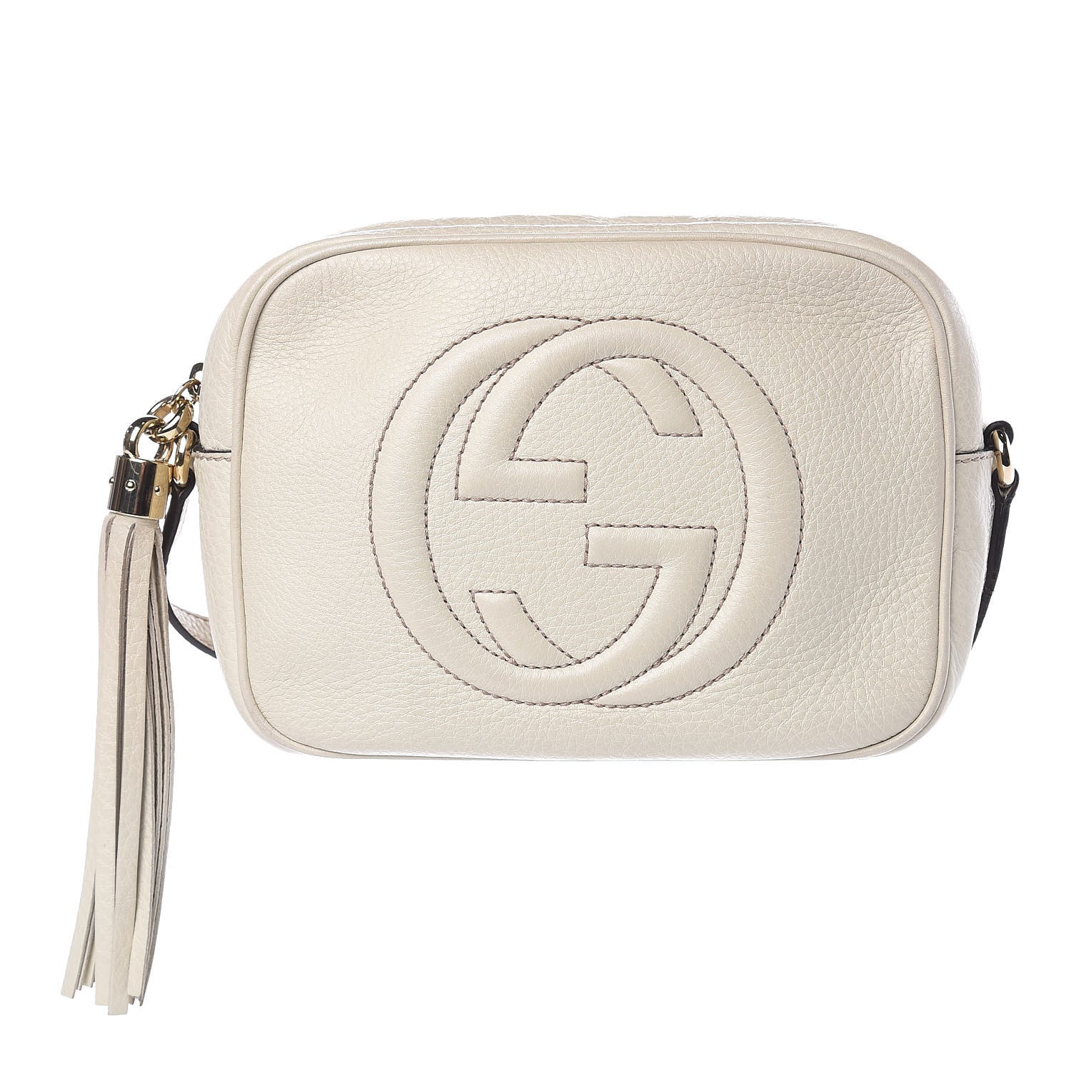 Gucci Pebbled Calfskin Small Soho Disco Bag Off White 1 of 12