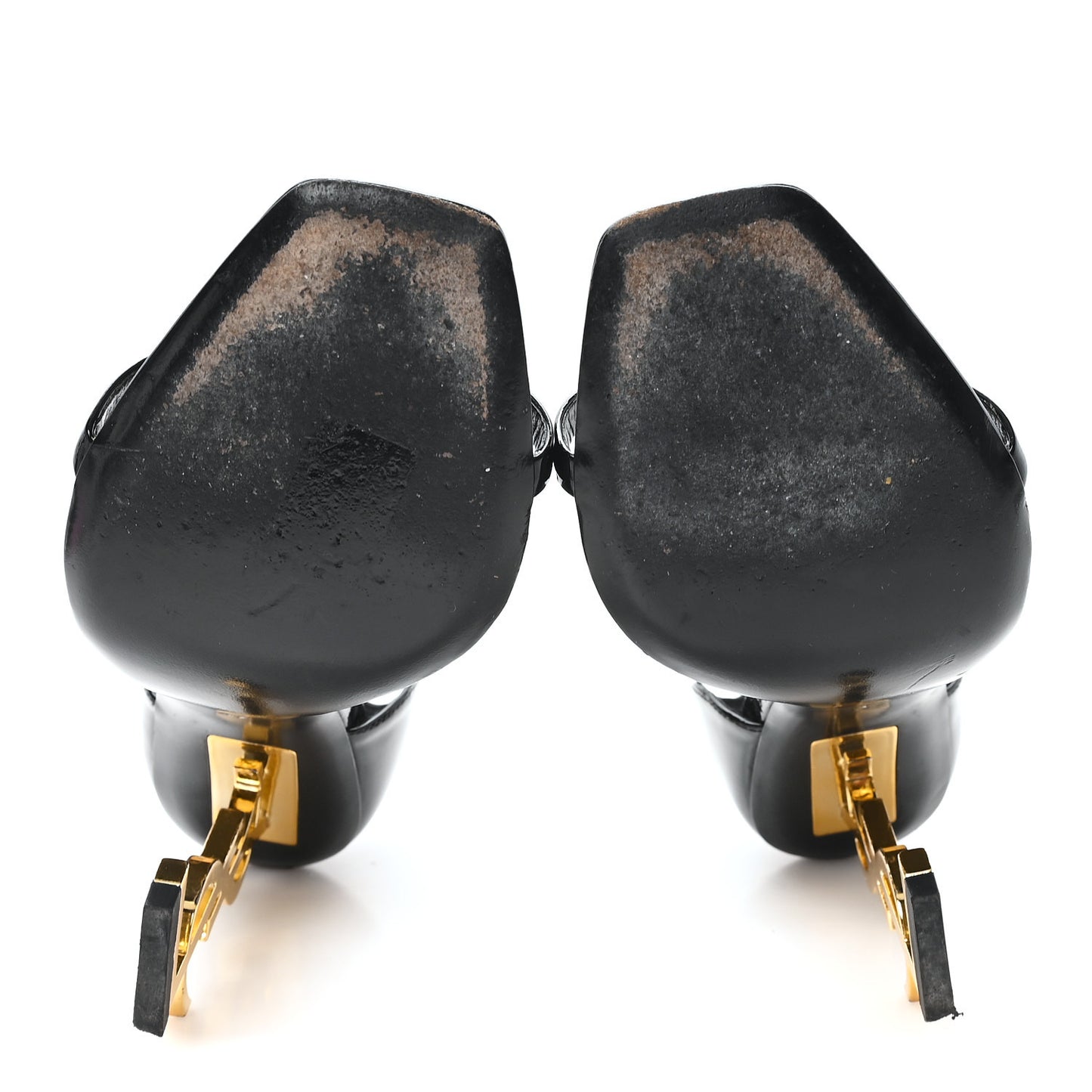 Patent Calfskin Opyum 110 Sandals 37 Black Gold