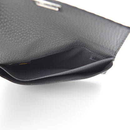 Fendi Cuoio Romano Selleria Mini Peekaboo Clutch Wallet Asfalto 6 of 11
