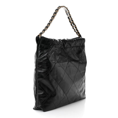 Chanel Shiny Calfskin Quilted Chanel 22 Black 4 of 12