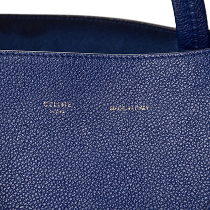 Celine Soft Grained Calfskin Small Belt Cabas Phantom Indigo 7 of 10