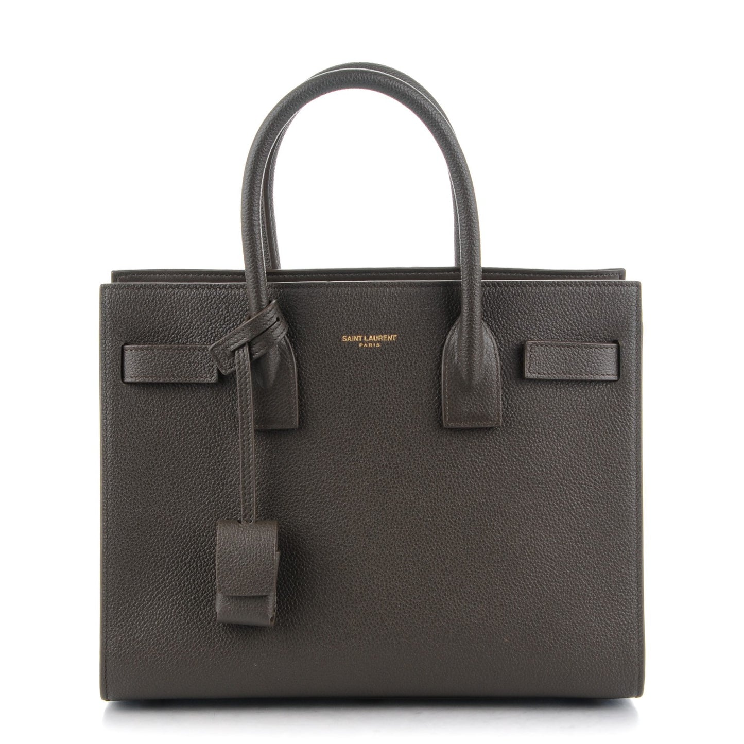 Grained Calfskin Baby Sac De Jour Bronze