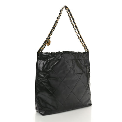 Chanel Shiny Calfskin Quilted Small Chanel 22 Black 3 of 10