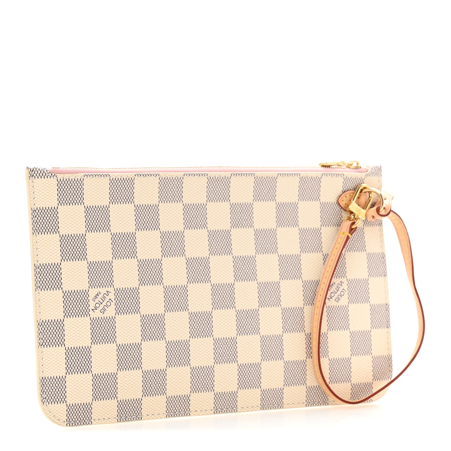 Louis Vuitton Damier Azur Neverfull MM GM Pochette Rose Ballerine 3 of 11