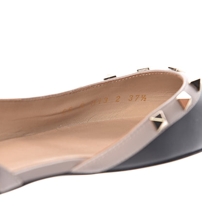 Valentino Garavani Nappa Rockstud Slingback Flats 37.5 Black Poudre 8 of 9