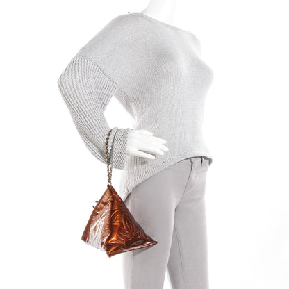 Chanel Patent Small Bon Bon Candy Wristlet Bronze 2 of 7