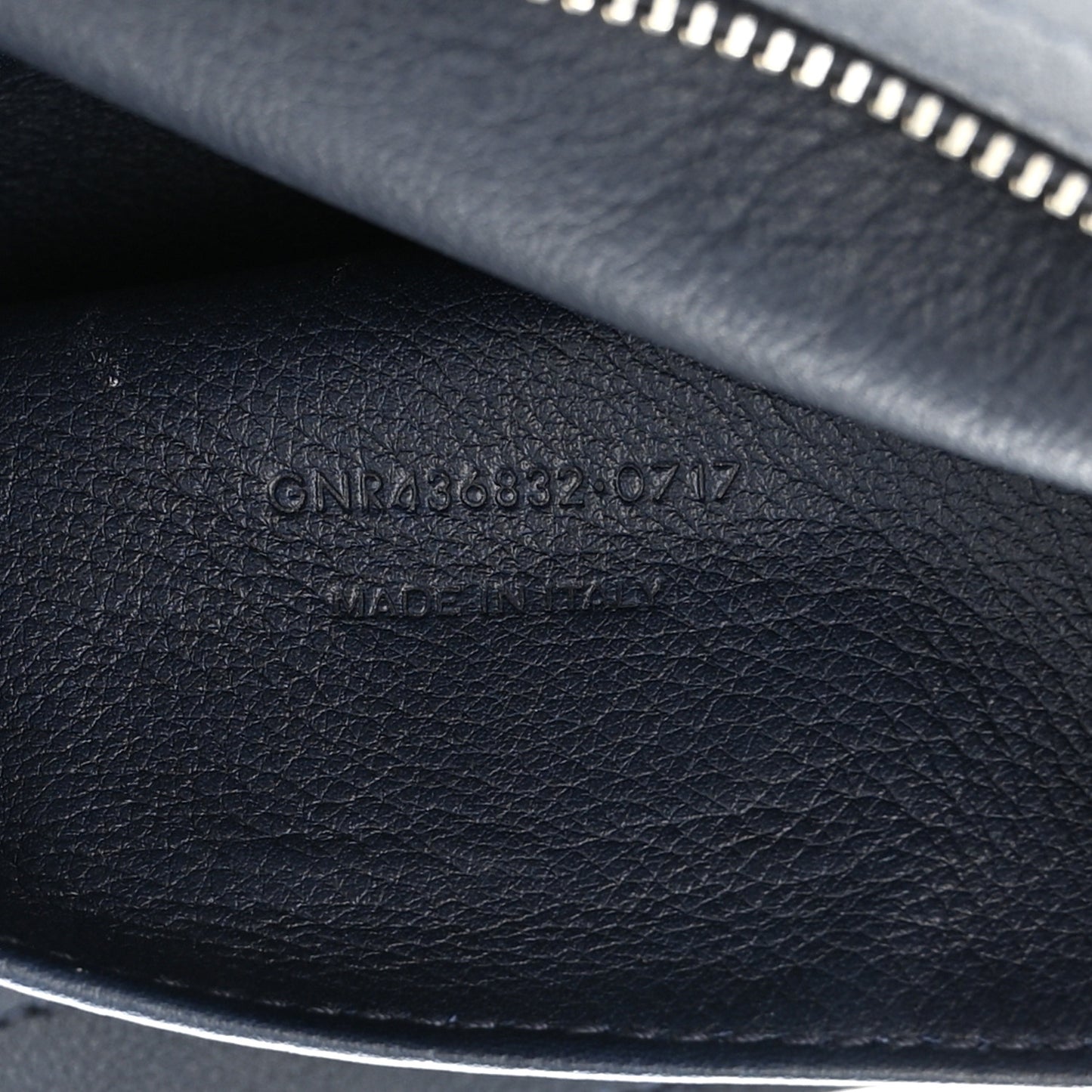 Calfskin Croc Embossed Small Monogram Downtown Cabas Blue