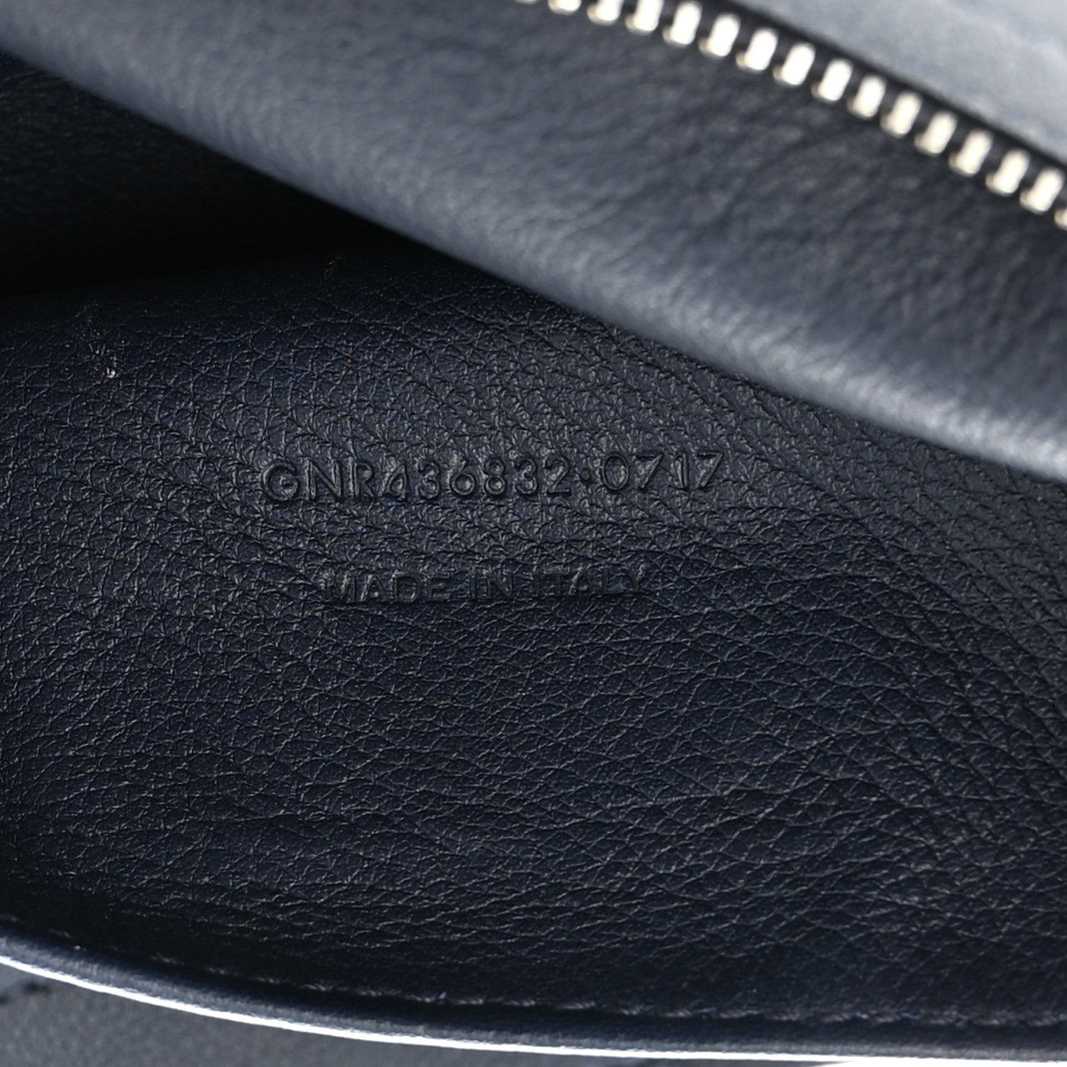 Saint Laurent Calfskin Croc Embossed Small Monogram Downtown Cabas Blue 7 of 13