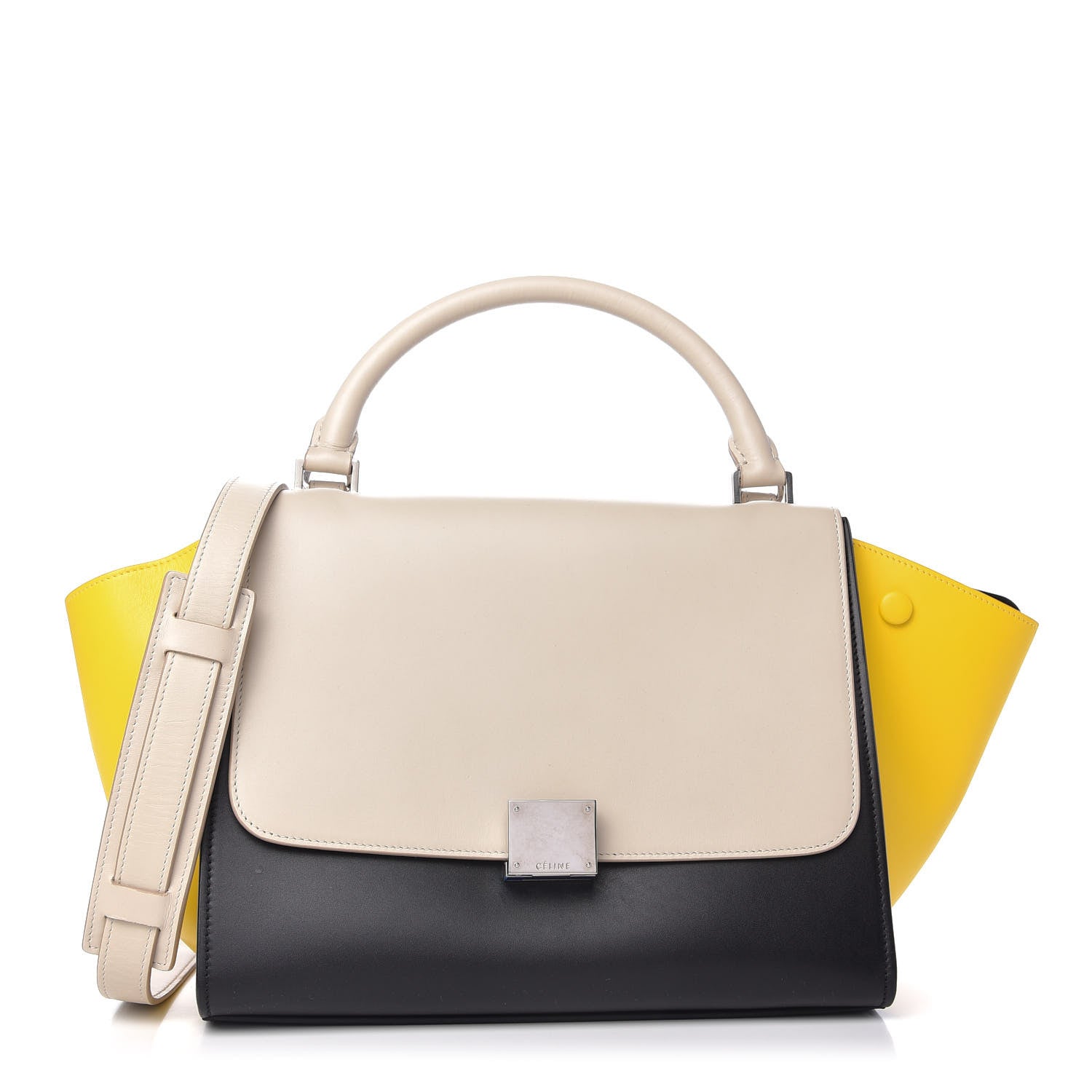 Celine Satin Calfskin Small Tri-Color Trapeze Sun 1 of 9