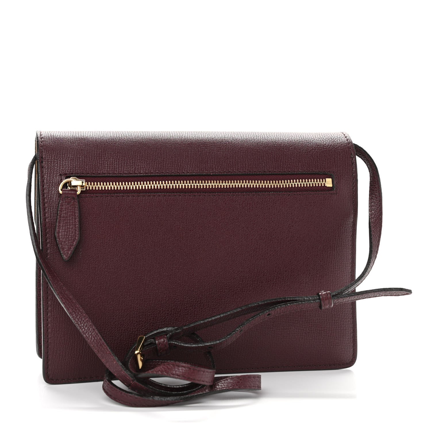 Burberry Grainy Calfskin Vintage Check Small Macken Crossbody Bag Crimson 3 of 14