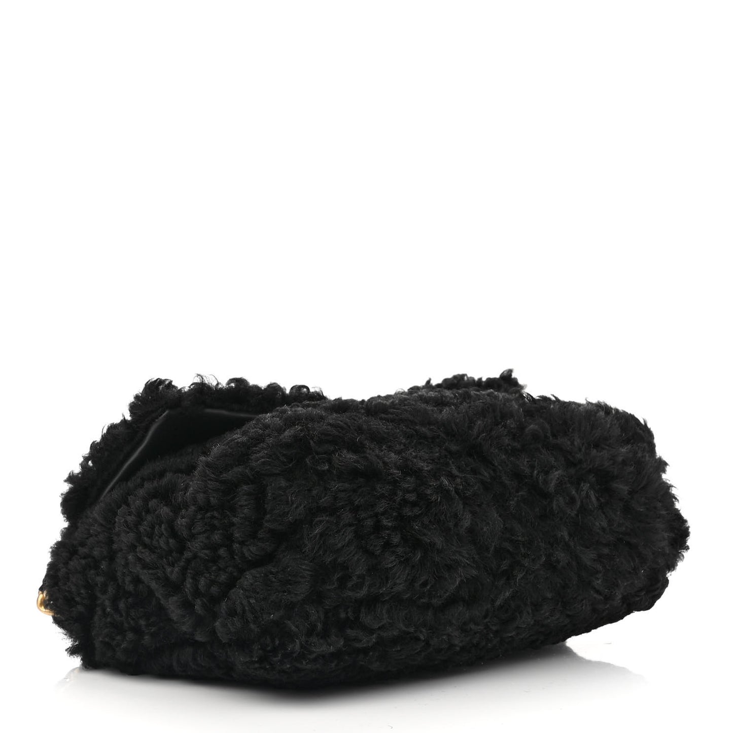 Shearling Sheepskin Medium Chanel 19 Flap Black