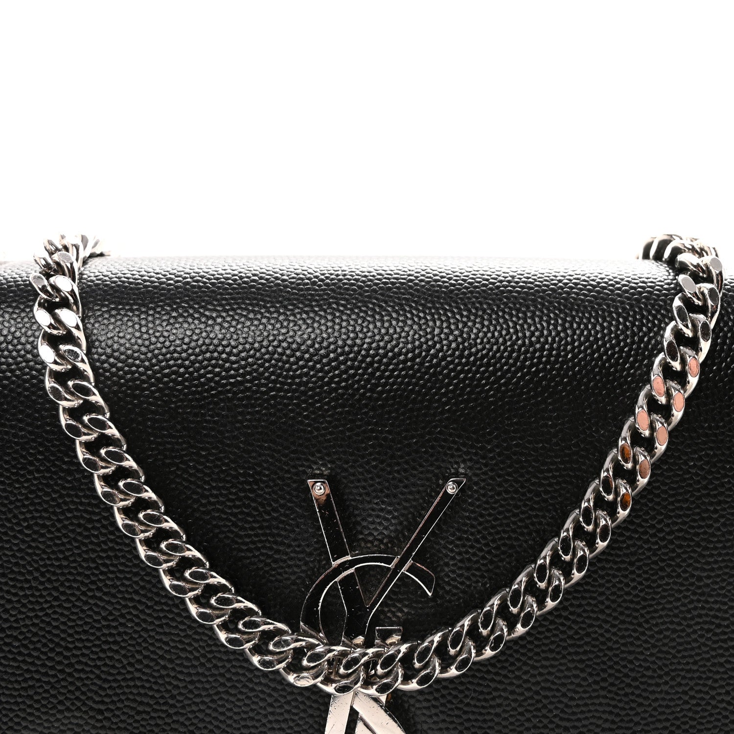 Saint Laurent Grain De Poudre Small Monogram Kate Satchel Black 7 of 9
