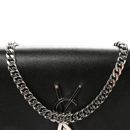 Saint Laurent Grain De Poudre Small Monogram Kate Satchel Black 7 of 9