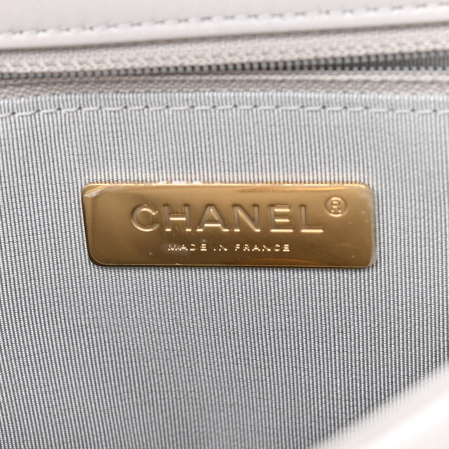 Lambskin Quilted Large Chanel 19 Flap Grey
