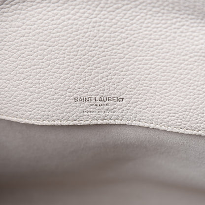 Saint Laurent Grained Calfskin Small Sac De Jour Icy White 6 of 9