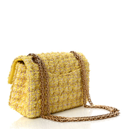 Chanel Tweed Quilted 2.55 Reissue Mini Flap Yellow 2 of 12