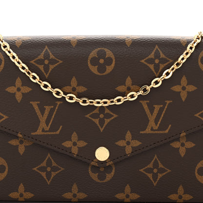 Louis Vuitton Monogram Pochette Felicie Chain Wallet Fuchsia 8 of 10
