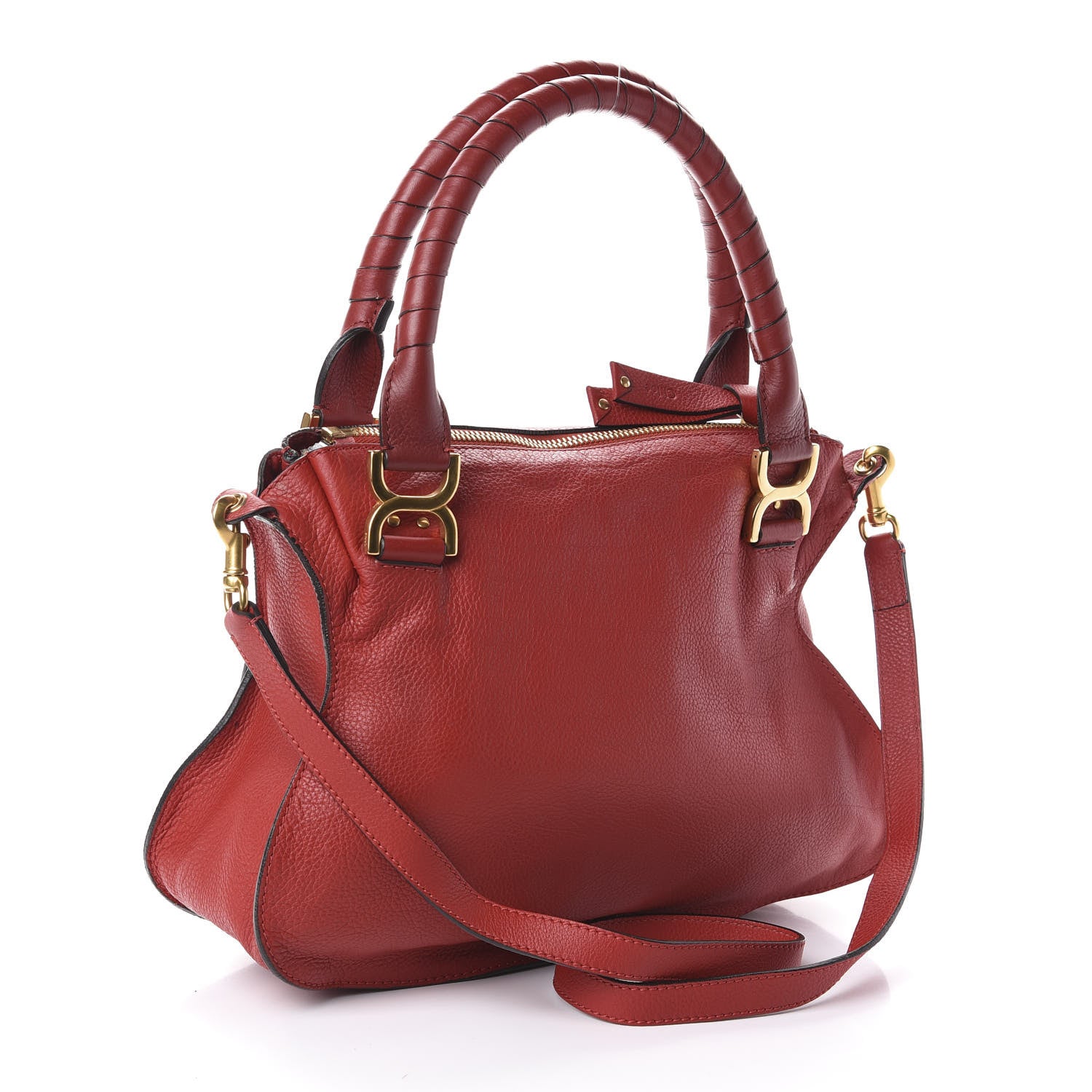 Chloe Calfskin Medium Marcie Satchel Red 3 of 9