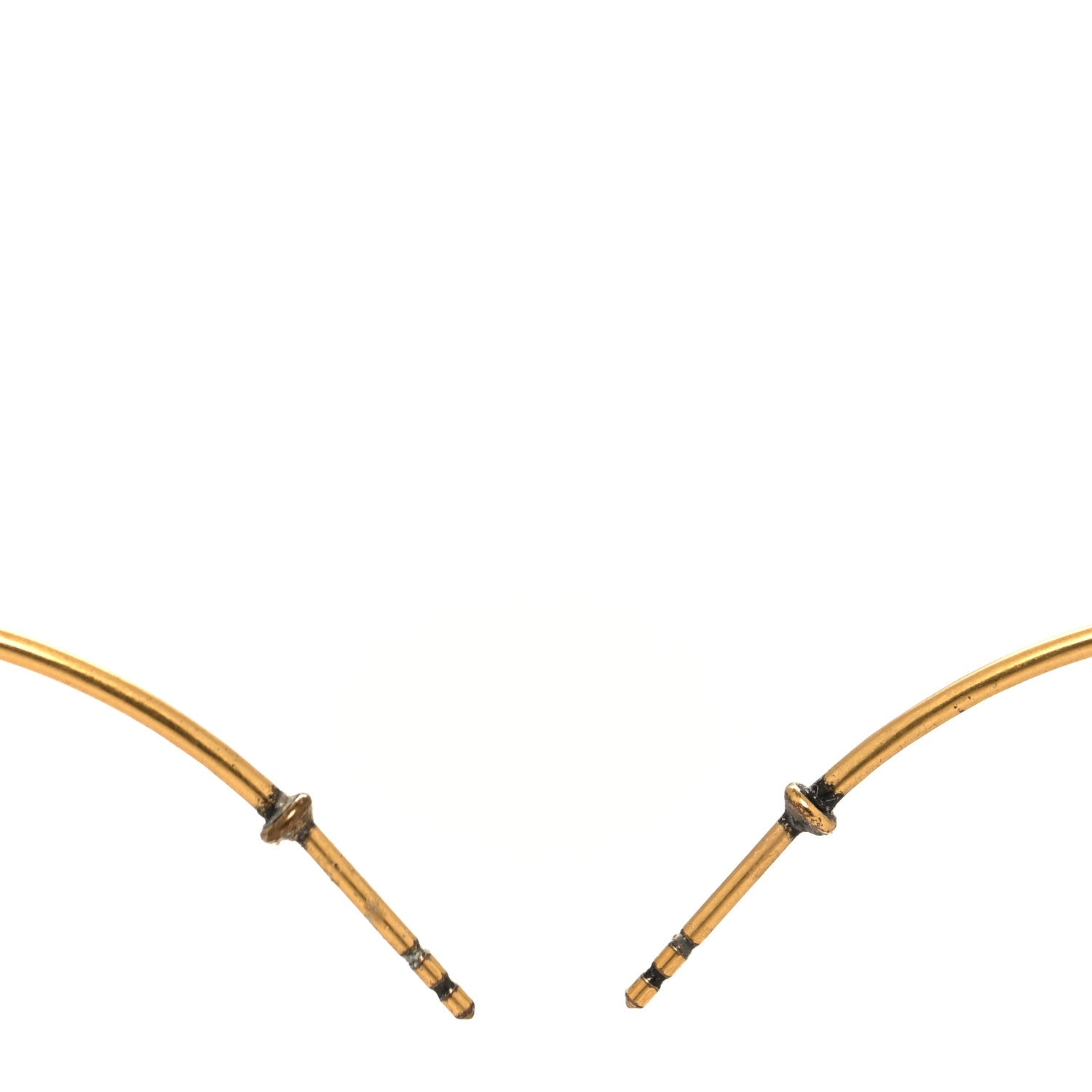 Christian Dior Metal J'Adior Hoop Earrings Aged Gold 3 of 4