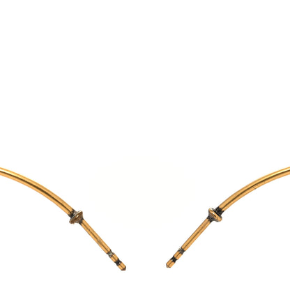 Christian Dior Metal J'Adior Hoop Earrings Aged Gold 3 of 4