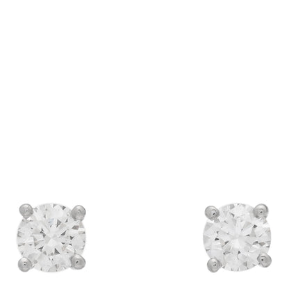Tiffany Platinum Diamond .32ctw Solitaire Earrings 1 of 5