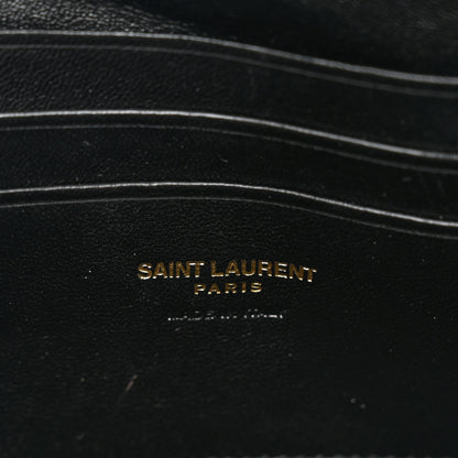 Saint Laurent Grain De Poudre Matelasse Monogram Mini Lou Camera Bag Dark Beige 7 of 10
